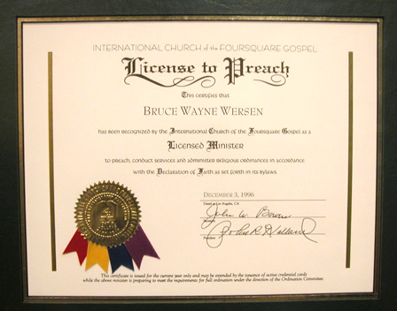 License to Preach